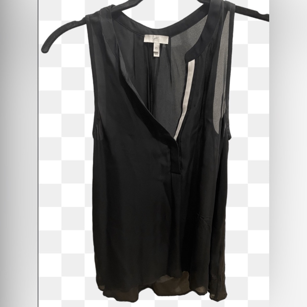 Black silk Joie sleeveless tunic